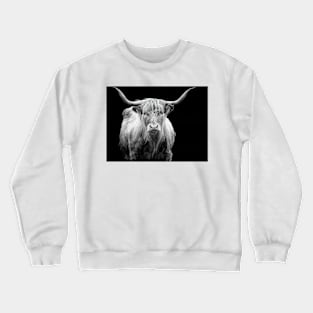 Highland Cow - Monochrome Crewneck Sweatshirt